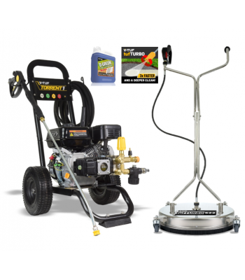 V-TUF TORRENT 1 Industrial 7HP Petrol Pressure Washer - 2755psi, 190 Bar, 13L/min + 21 inch  STAINLESS SURFACE CLEANER - Code TORRENT1-KIT1