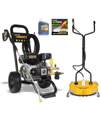 V-TUF TORRENT 1 Industrial 7HP Petrol Pressure Washer - 2755psi, 190 Bar, 13L/min +19 inch  SURFACE CLEANER + D-GREEN BUNDLE - Code TORRENT1-KIT2