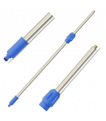 V-TUF tufBRUSH PRO HEAVY DUTY BRUSH POLE - TELESCOPIC 1.55m - 2.7m with BRASS 1/4 Thread x KCQ MALE INLET - CODE H2.032