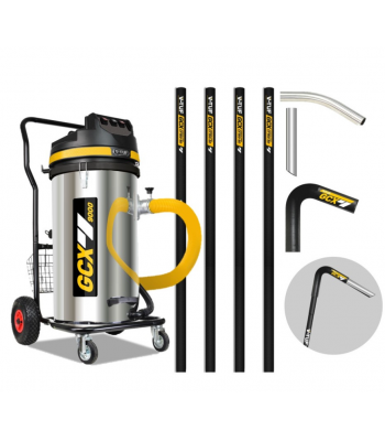 V-TUF 3.5KW 100L XTRA LARGE & RUGGED Industrial Powerful Vacuum Cleaner + 20FT GCX PRO GUTTER CLEANING KIT - CODE GCX9000-240-KIT1