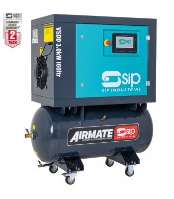 SIP VSDD 3kW 10bar 160ltr Screw Compressor - Code 08251