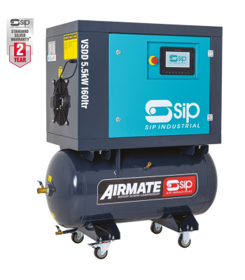 SIP VSDD 5.5kW 10bar 160ltr Screw Compressor - Code 08253