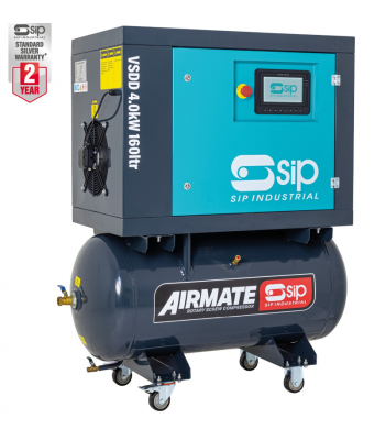 SIP VSDD 4kW 8bar 160ltr Screw Compressor - Code 08256