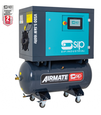 SIP VSDD 5.5kW 8bar 160ltr Screw Compressor - Code 08257