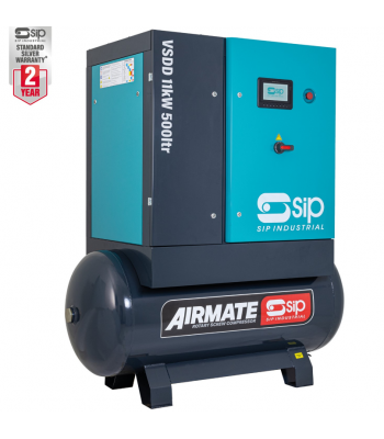 SIP VSDD/RD 11kW 8bar 500ltr Screw Compressor - Code 08266