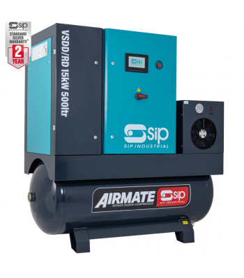 SIP VSDD/RD 15kW 8bar 500ltr Screw Compressor - Code 08267