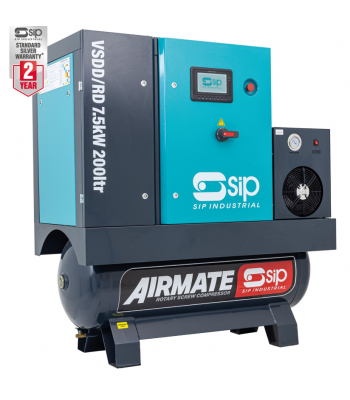 SIP VSDD/RD 7.5kW 10bar 200ltr Screw Compressor - Code 08271