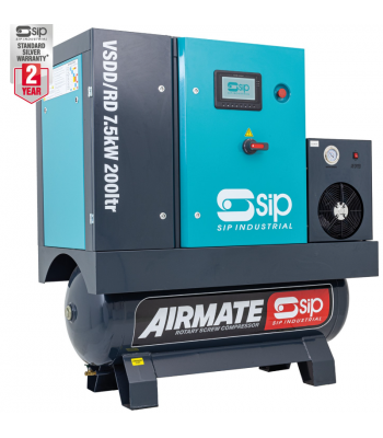 SIP VSDD/RDF 7.5kW 10bar 200ltr Screw Compressor - Code 08280