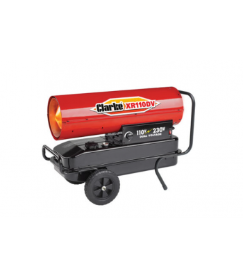 Clarke XR110DV 29.3kW Paraffin/Diesel Dual Voltage Industrial Space Heater (110V/230V) - 6931023