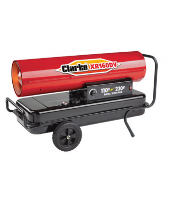 Clarke XR160DV 46.9kW Paraffin/Diesel Dual Voltage Industrial Space Heater (110V/230V) - 6931027