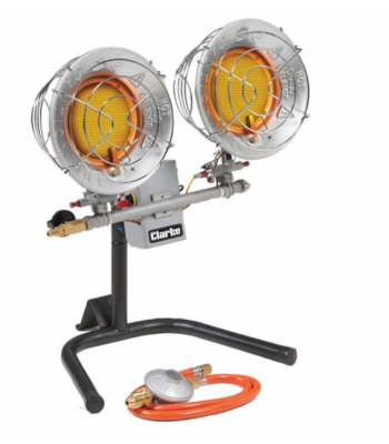 Clarke GRH30 9.4kW Portable Twin Head Infrared Gas Heater - 6920019