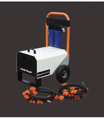Dustquip MMW Multimister Static Misting Pump c/w Pressure Water Pump, Large Puncture-proof Tyres, 30m Fog Line, 6m Lead + 16a Commando Plug