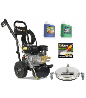 V-TUF XRT200 Industrial 6.5HP Petrol Pressure Washer with GX200 Honda Engine - 2755psi, 190Bar, 12L/min PUMP - With PATIO & CAR CLEANING KIT - CODE XRT200-KIT1