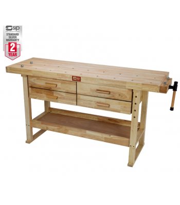 SIP Professional Hardwood 4-Drawer Workbench - Code 01460