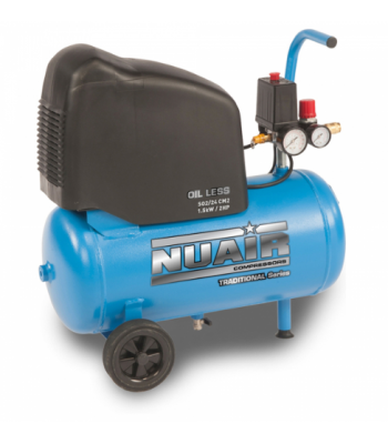 Nuair OL232/24 CM2 1.5kW, 8 Bar, 24Lt Receiver, 230v Compressor