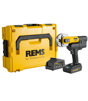 REMS Mini-Press 22V ACC Basic Pack inc 2 Batteries, Rapid Charger, 4 Pressing Tongs + L-Boxx Case with FREE Helix 22V and Rucksack!- Code 578X14