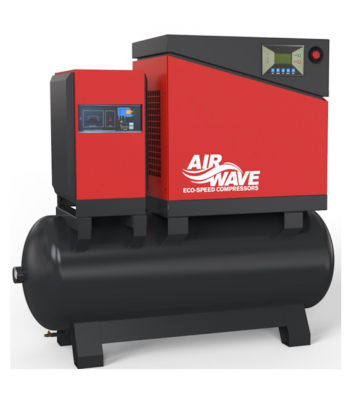 Airwave Eco-Speed 7.5hp/5.5Kw Compressor 20 CFM, max 10 Bar 350L Tank Mounted + Dryer