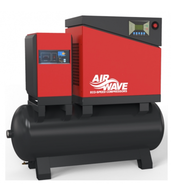 Airwave Eco-Speed 10hp/7.5Kw Compressor 32 CFM, max 10 Bar 350L Tank Mounted + Dryer