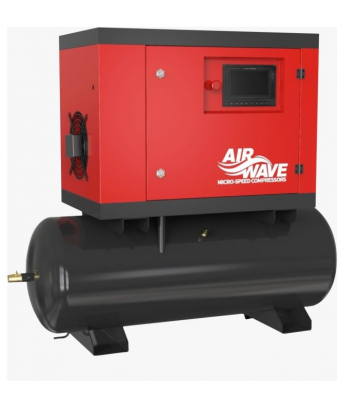 Airwave Micro-Speed, Variable Speed Compressor, 7.5hp/5.5Kw- 230V or 400V, 21 CFM, 6-10 Bar 160L Tank Mounted