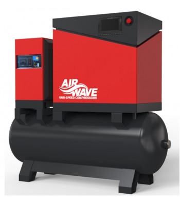 Airwave VARI-Speed, Variable Speed Compressor, 10hp/7.5Kw, 36 CFM, 6-10 Bar, 350L Tank Mounted + Dryer