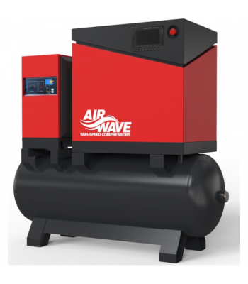 Airwave VARI-Speed, Variable Speed Compressor, 7.5hp/5.5Kw, 21 CFM, 6-10 Bar, 350L Tank Mounted + Dryer