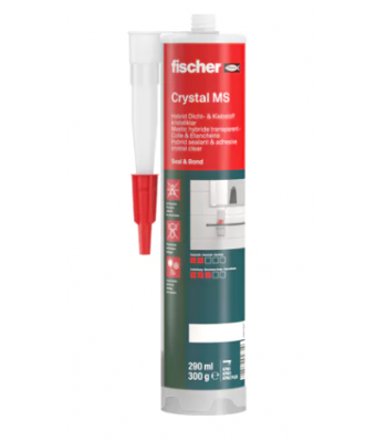 Fischer Construction Adhesive Crystal MS 290 ml (DE/EN) Quantity 12 - Code 503317