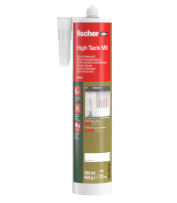 Fischer Adhesive High Tack MS White 290 ml (DE/EN) Quantity 12 - Code 541712