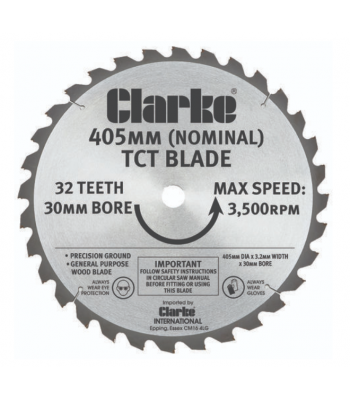 Clarke 405mm TCT Circular Saw Blade for CLS405 - Code 3401991