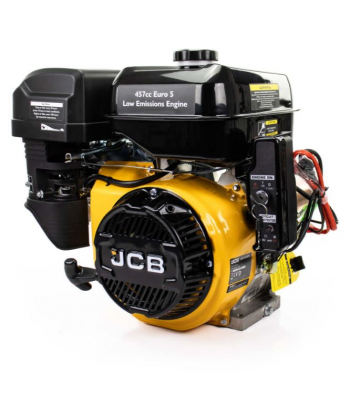 JCB 15hp 25.4mm 1” Petrol Engine, 457cc, 4 Stroke, OHV, Electric Start Horizontal Shaft | JCB-E460PE