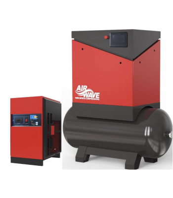 Airwave VARI-Speed, Variable Speed Compressor, 10hp/7.5Kw, 36 CFM, 6-10 Bar, 300L Tank Mounted + Dryer