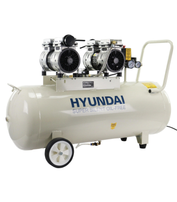 Hyundai HY275100 2hp 100L Oil Free Low Noise Electric Air Compressor 9.19CFM 145psi Direct Drive - HY275100