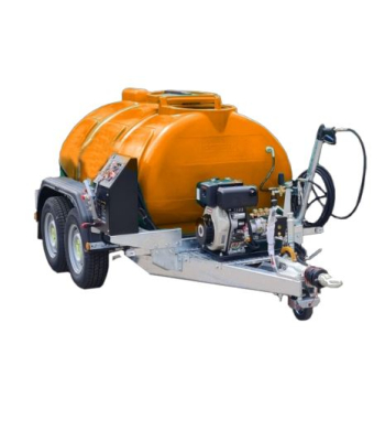 Dustquip Cold pressure washer 2000 Ltr Road Tow Bowser c/w Petrol Engine elec start pressure washer 15 LPM / 200 bar - CWRT2000- 15/200/D