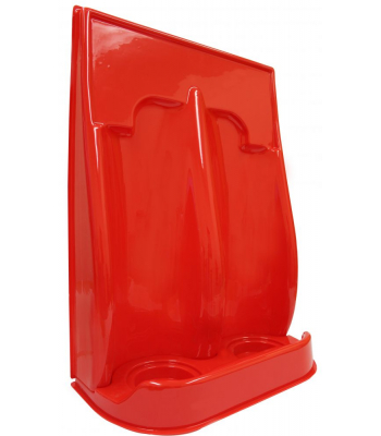 Double Point Fire Extinguisher Stand Red/Grey