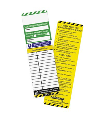 Scafftag LADDER INSPECTION INSERT - per 10 - LAD-EITL 12 STD