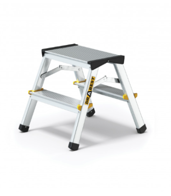 Drabest Double Sided Aluminium Step Stool - 2 Tread 14183 PRO 150KG