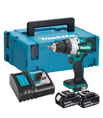 MAKITA DHP489RTJ 18V LXT BRUSHLESS 2-SPEED COMBI DRILL INC 2X 5.0AH BATTS