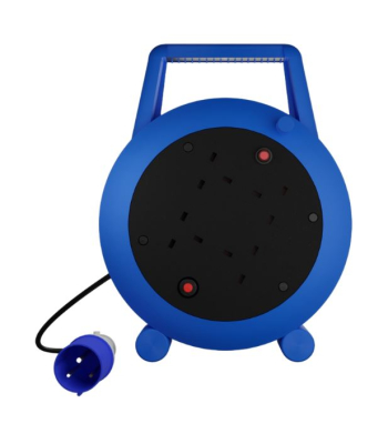 Connexion 240V 4 Way Hose Reel 10m with 16a Plug and 13a Sockets - 5075