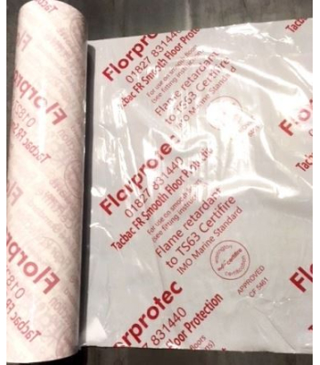 Florprotec TacBac HardFloor Protection Smooth FR to TS63 - 0.6m x 100m - White