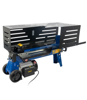 Hyundai 7 Tonne Horizontal Electric Log Splitter with Hydraulic Ram and Steel Protection Cage - 520mm Length - Code HYLS7000HE