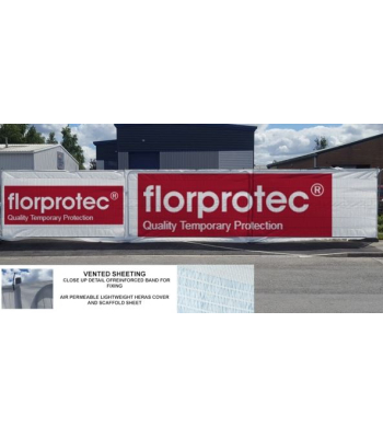 Florprotec Vented Herras Fence Banner - Flame Retardant to BS476 Part 12c - HerrasVentFR