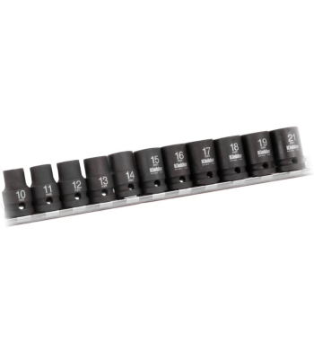 Kielder KWT-124-05 1/2 inch  11PC SHORT IMPACT SOCKET SET (ON SOCKET RAIL)