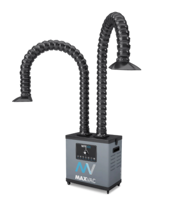 Maxvac WFE400 Twin Arm Weld Fume Extractor 2 x 165m3/h, 230v - mv-wfe-400
