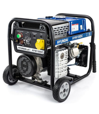 Hyundai HYW130DC 3.2kW / 4kVa Petrol Welder Generator, 120 Amp DC Welder - HYW130DC