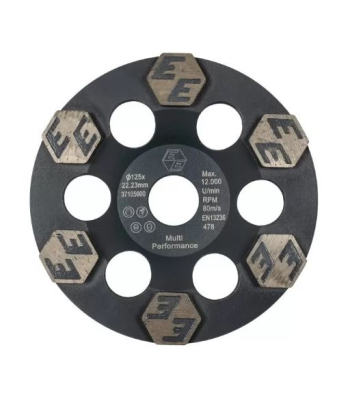 Eibenstock Diamond Grinding Cup Wheel 5 inch  125 mm hex segment 22.2mm bore - 315137