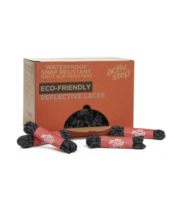 Activ-Step® Recycled 160cm High Visibility Black Boot Laces - ABRLACBKVIZ/160