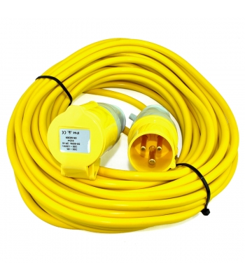 LUMER 14 Metre x 1.5mm Extension Lead with 110 Volt 16 Amp Plug & Socket - Code LM10142