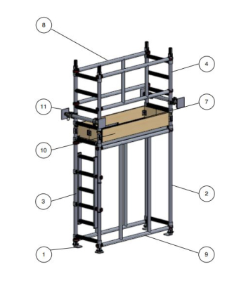 UTS Narrow Scaffold Tower 500mm width - 1.7m-6.2m Platform Height Available