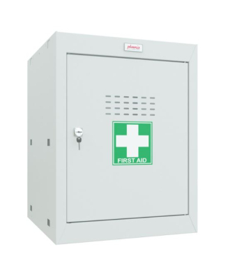 Phoenix Size 2 Light Grey Medical Cube Locker with Key Lock - MC0544GGK