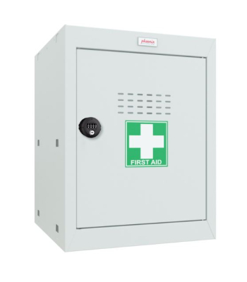 Phoenix Size 2 Light Grey Medical Cube Locker with Combination Lock - MC0544GGC