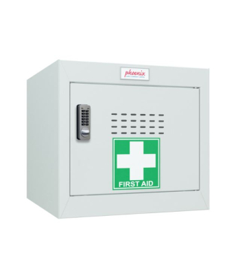 Phoenix Size 1 Light Grey Medical Cube Locker with Electronic Lock - MC0344GGE